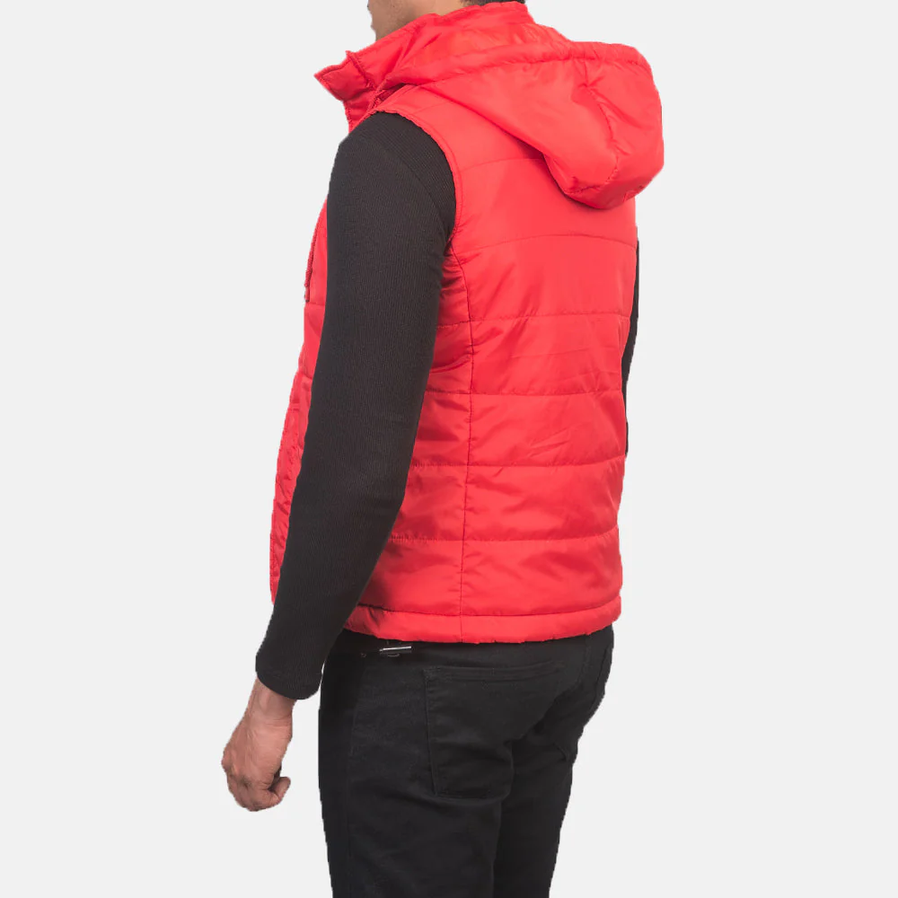 Fuston Blue Hooded Puffer Vest - Image 2