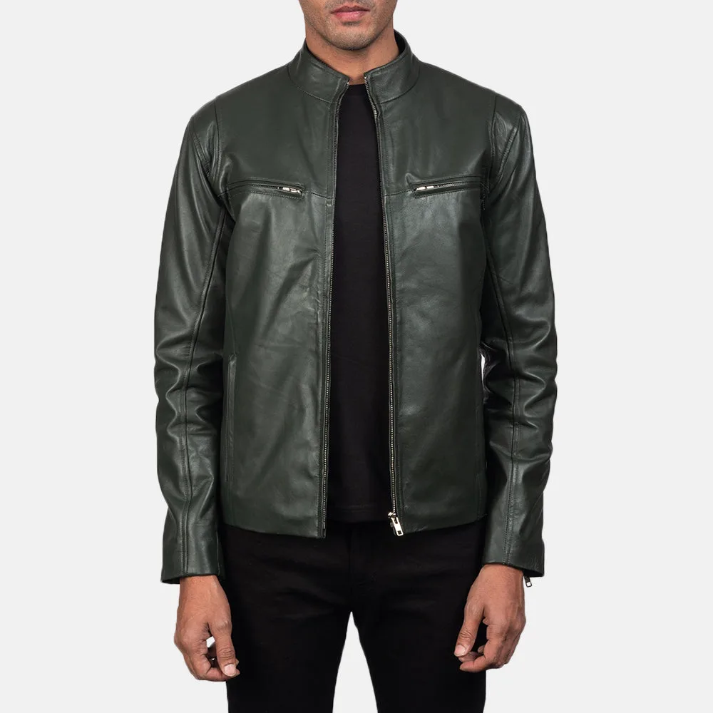 Ionic Black Leather Jacket - Image 7